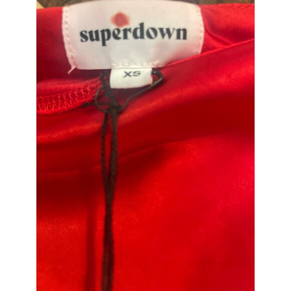 SUPERDOWN Calla Satin Maxi Skirt HOLIDAY CHRISTMAS PARTY NWT Red Size XS Long - Picture 7 of 8